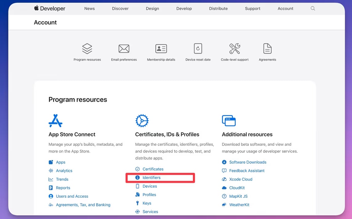 Apple Developer Account