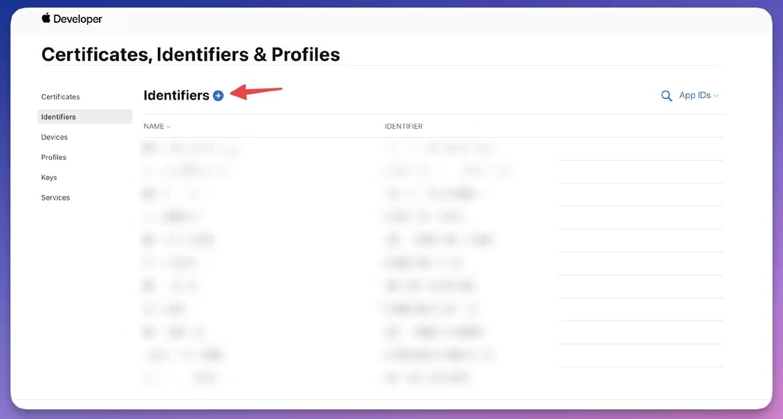 Select Identifier Type